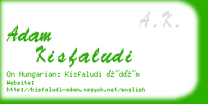 adam kisfaludi business card